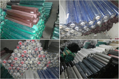 供應pvc有色透明薄膜卷材 低毒環保不含P標準